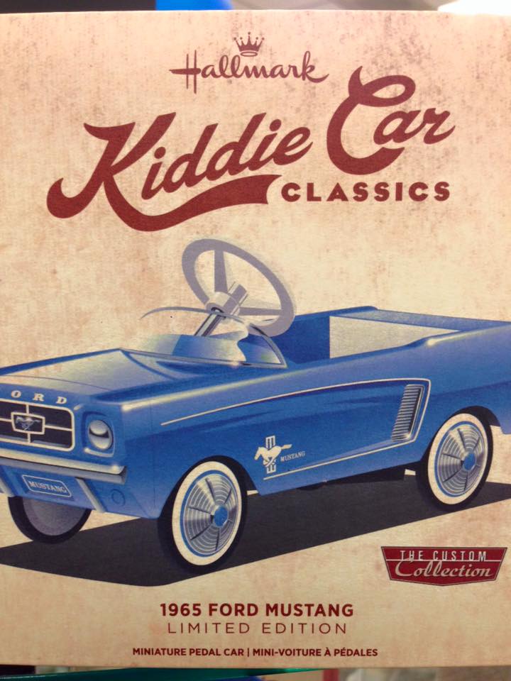1965 Ford Mustang Kiddie Car Classics in blue and green
